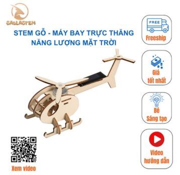 Đồ Chơi Lắp Ráp Mô Hình Máy Bay Trực Thăng Năng Lượng Mặt Trời DIY - STG016