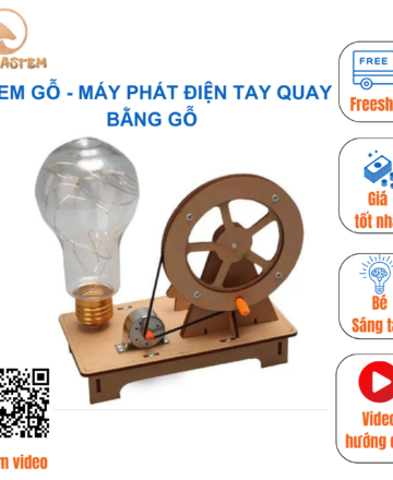 Máy Phát Điện Quay Tay Bằng Gỗ DIY